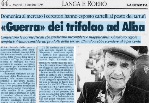Guerra dei trifolao ad Alba – 1993