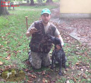 Foto di Bubani Matteo con il suo cane da tartufo