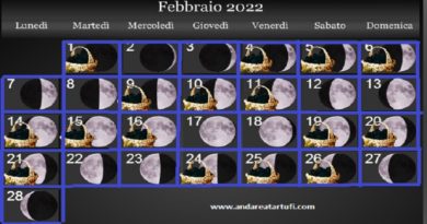 Fasi lunari Febbraio 2022
